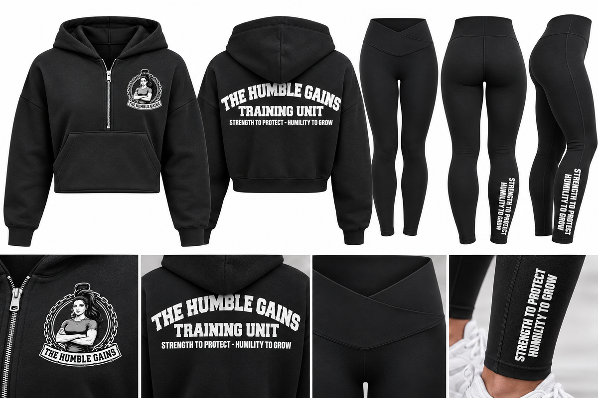 Women's Training Set – Cropped Hoodie & Leggings | The Humble Gains