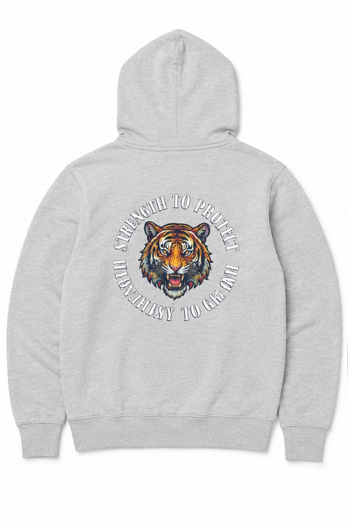 Mela Tiger Hoodie – Grey