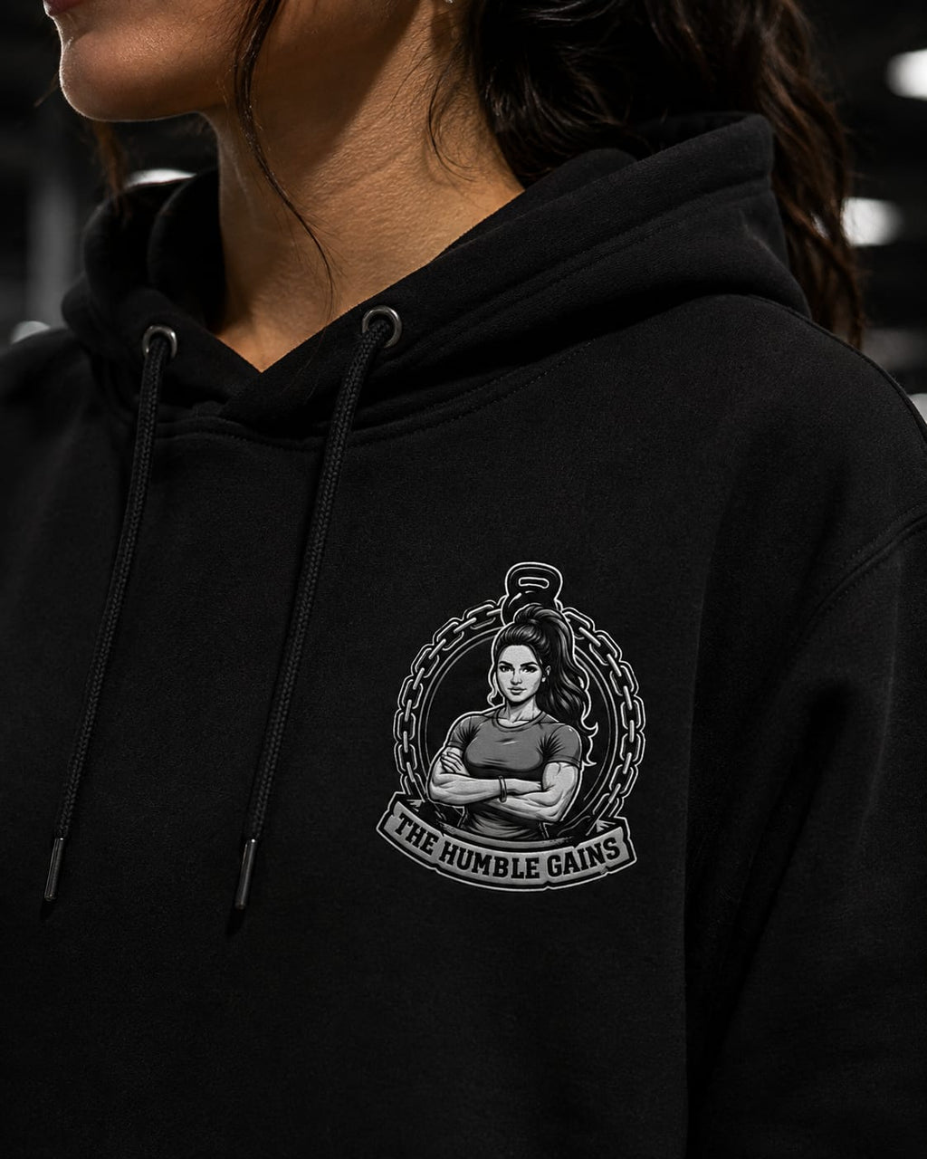 Protect Humanity 440GSM Heavyweight Hoodie- BLACK/ WOMEN'S