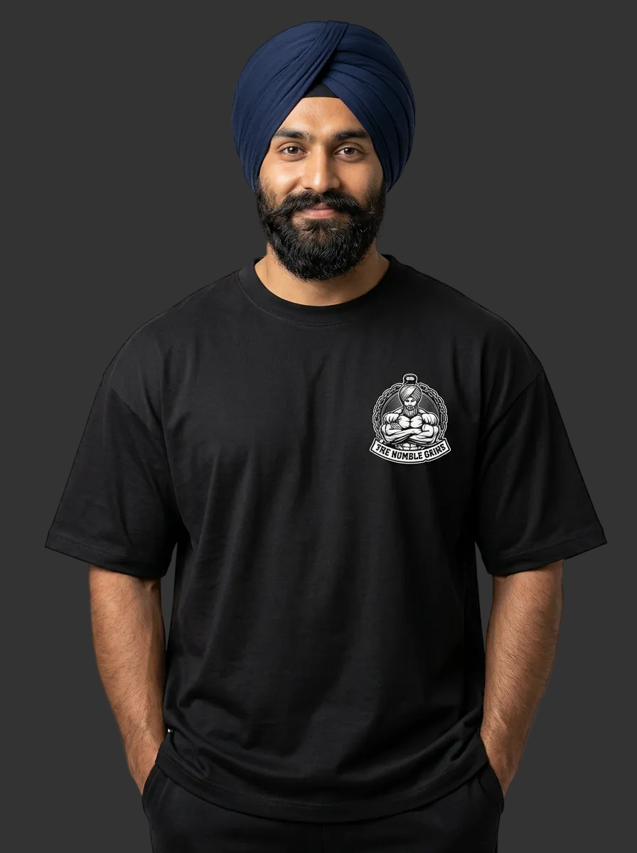 The Warrior V1 Oversized Tee - Vintage Black