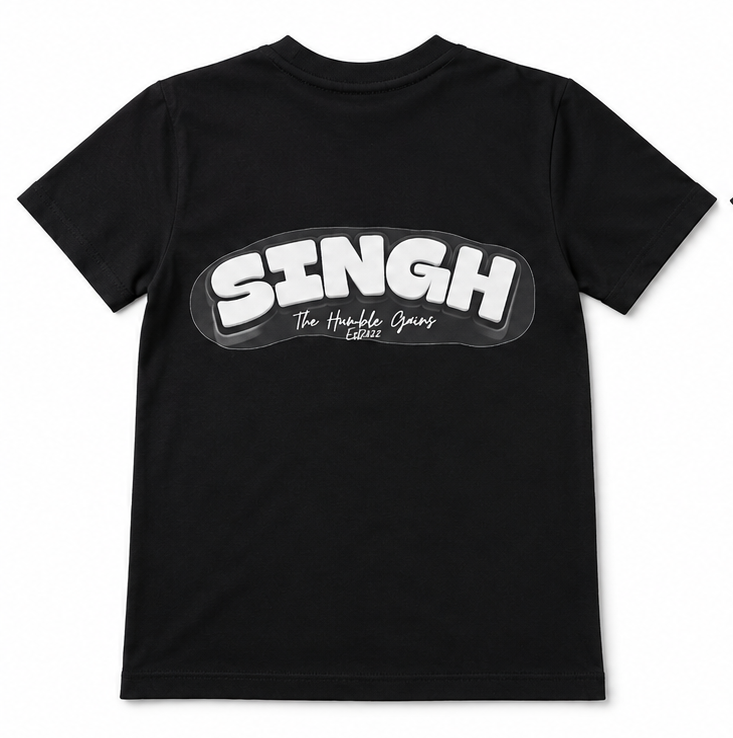 Kids Singh & Kaur T-Shirt - Black FINAL FEW