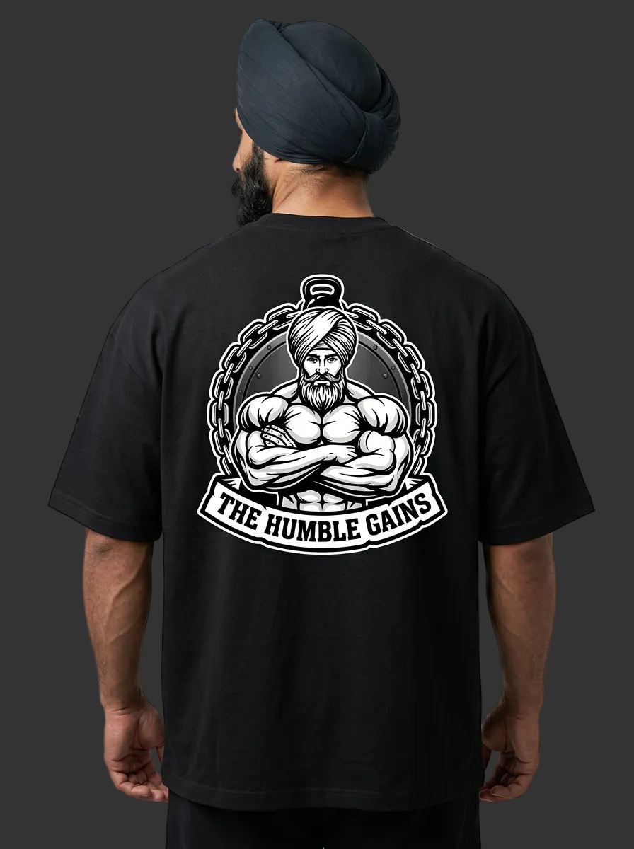 The Warrior V1 Oversized Tee - Vintage Black