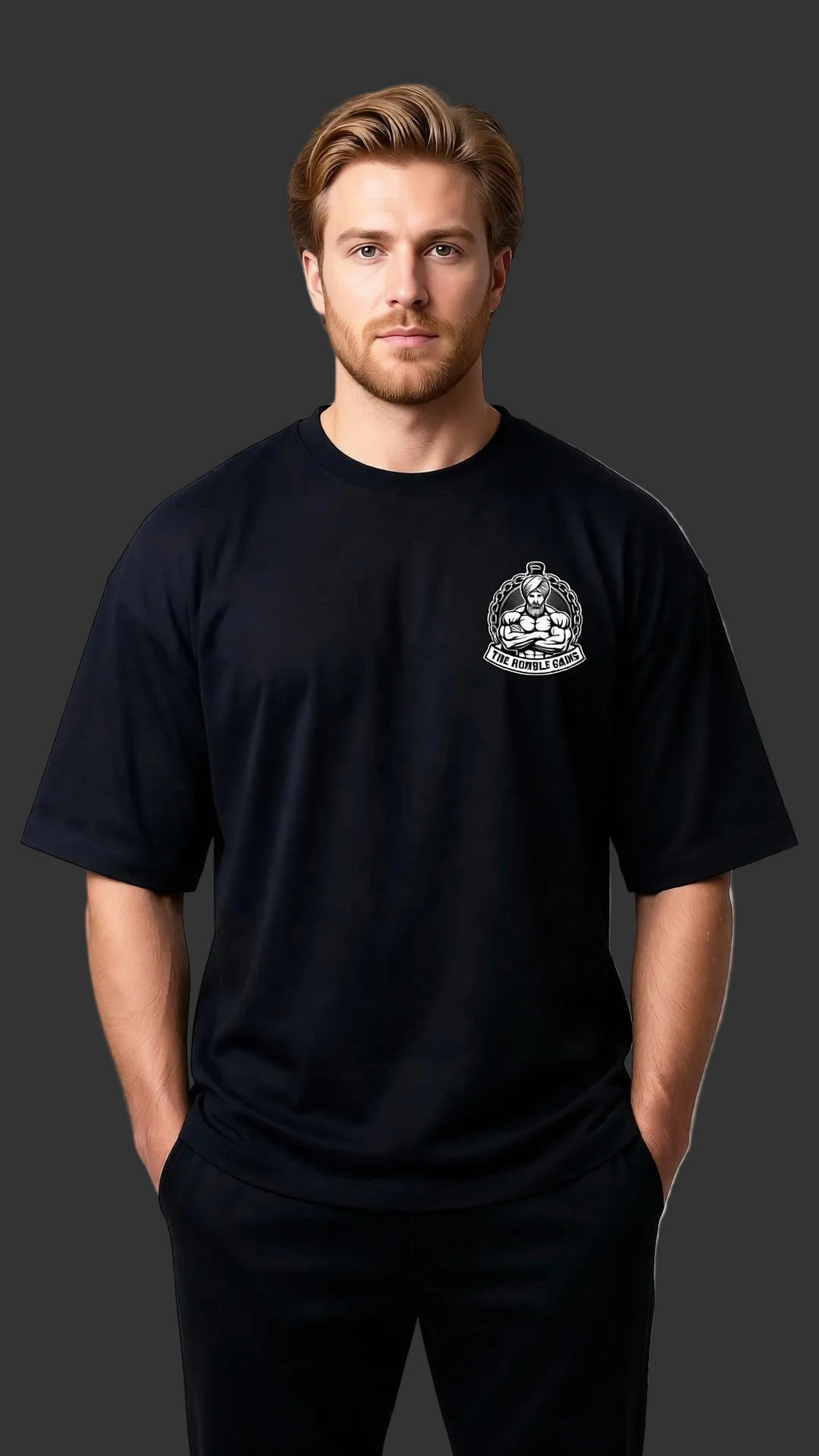 The Warrior V1 Oversized Tee - Vintage Black