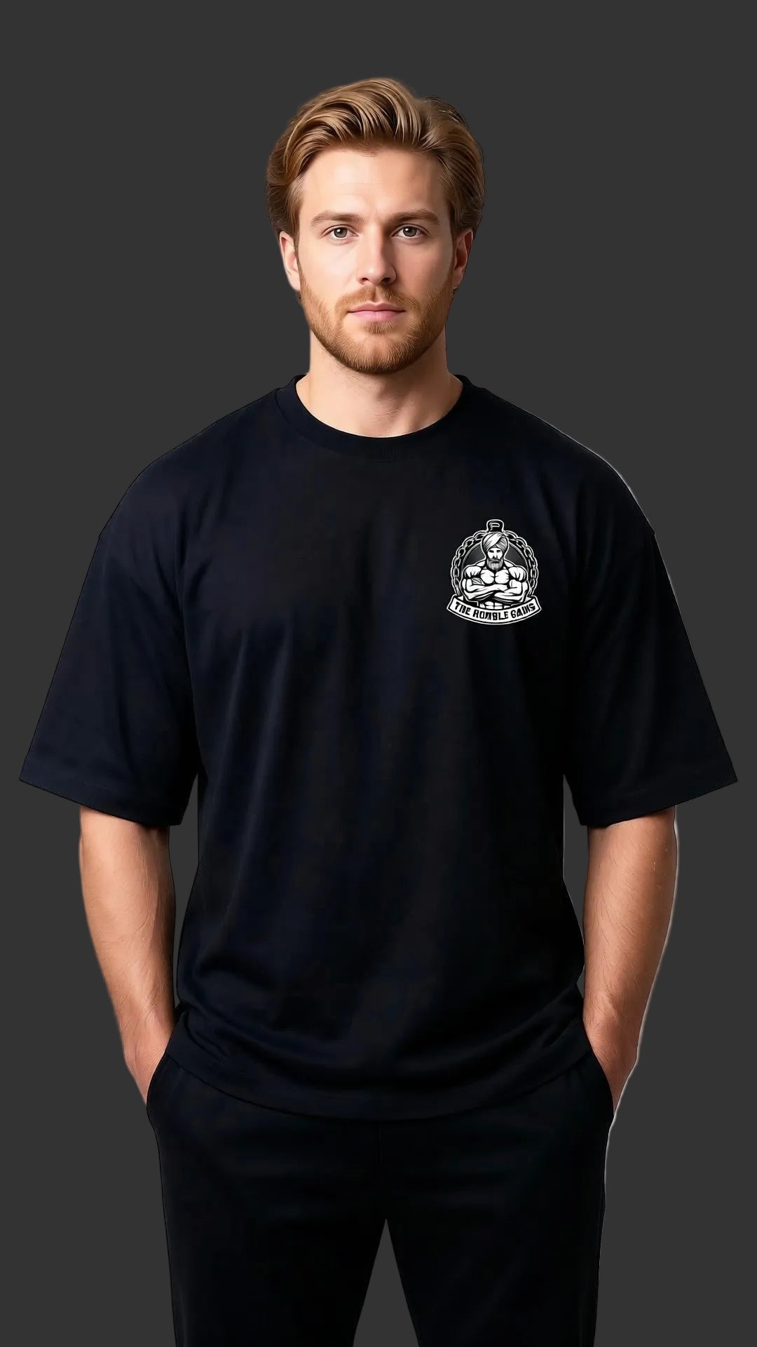 The Warrior V1 Oversized Tee - Vintage Black