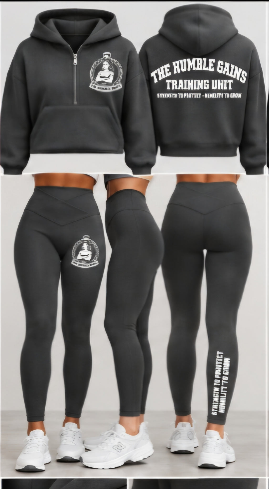 Women's Training Set – Cropped Hoodie & Leggings | The Humble Gains